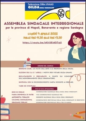 ASSEMBLEA PROVINCIALE GILDA - UNAMS 04 Aprile 2022 - GILDA - Benevento